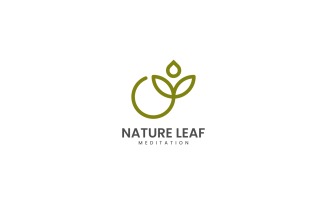 Nature Leaf Line Art Logo