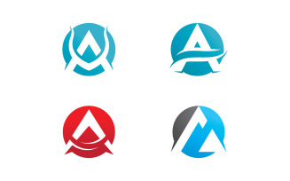 A letter logo design template V15