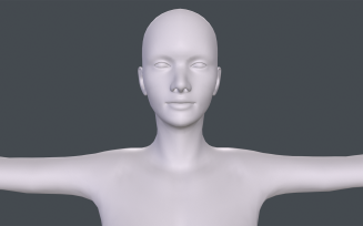 Female Basemesh Low-poly 3D model