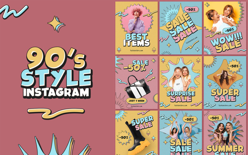 90s Style Instagram Posts Social Media