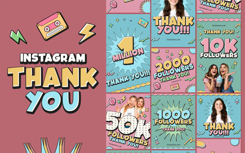 Thank You Instagram Templates Social Media