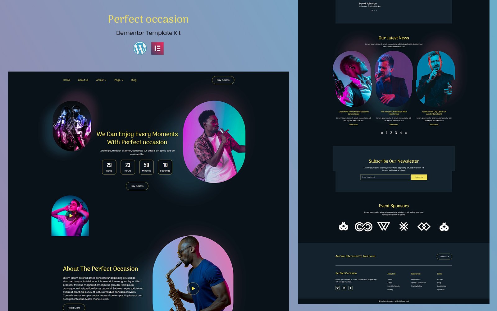 Template #275755 Artist Audio Webdesign Template - Logo template Preview