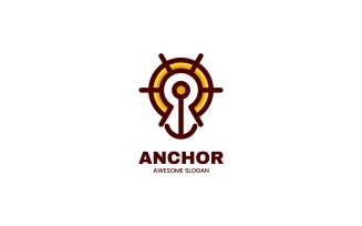 Anchor Simple Mascot Logo