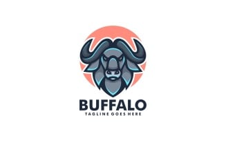 Buffalo Simple Mascot Logo Design