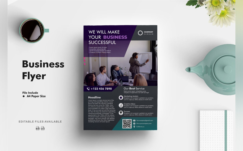 Business Flyer Template 3 Corporate Identity