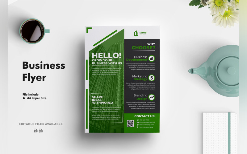 Business Flyer Template 4 Corporate Identity