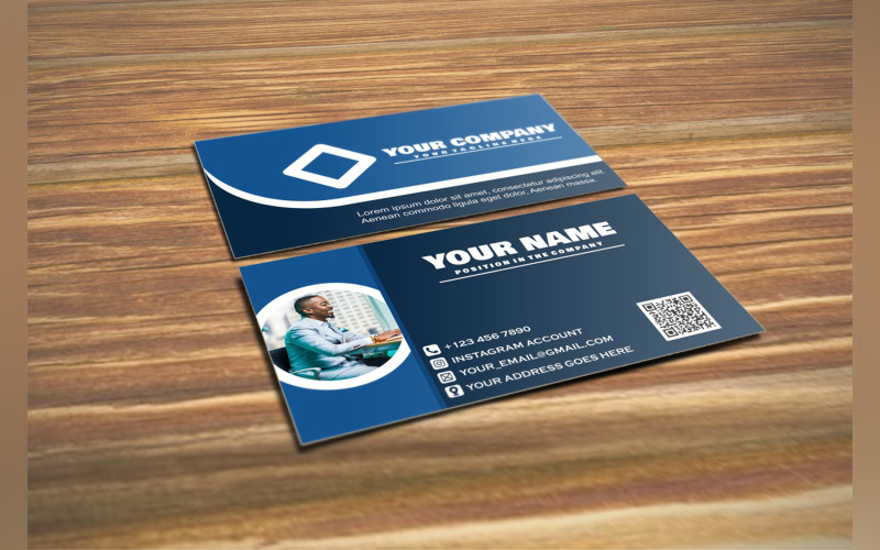 Company Business Card Design Corporate Identity