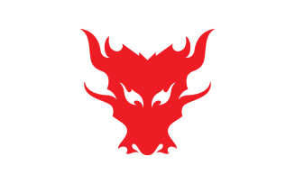 Dragon Head logo template. Vector illustration. V2