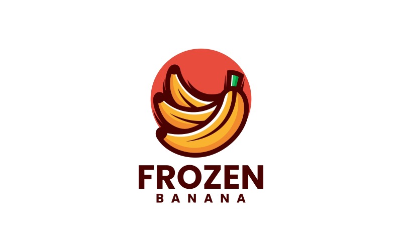 Frozen Banana Simple Logo Logo Template