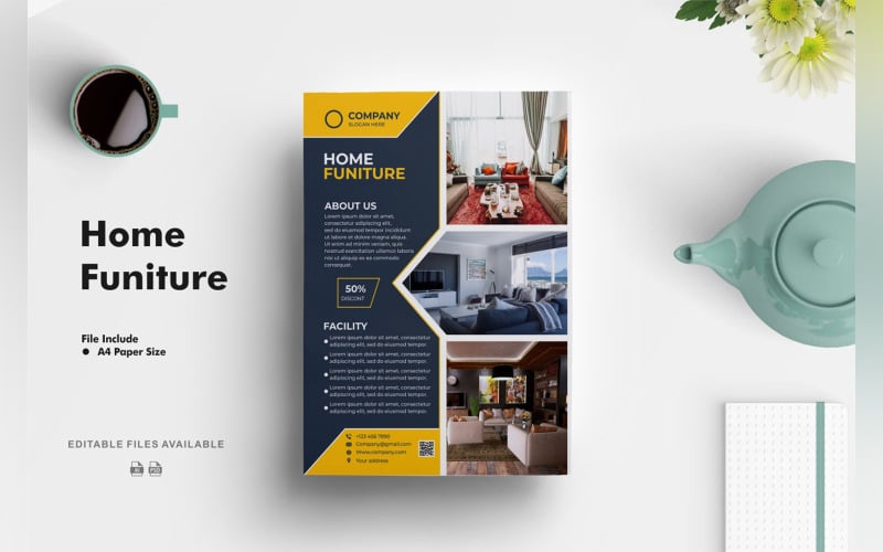 Home Furniture Flyer Design Corporate Identity