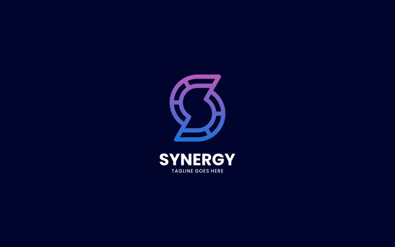 Letter Synergy Line Art Logo Logo Template