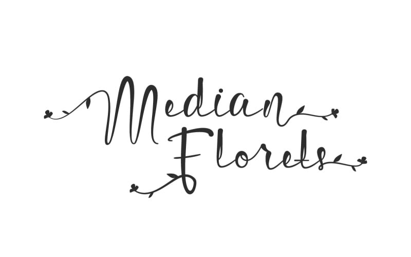 Median Florets Handwriting Font