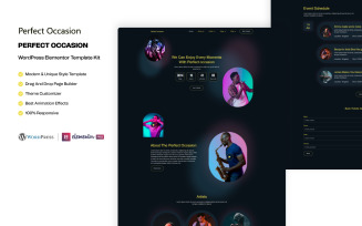 Perfect Occasion – Musical Event Ready to Use WordPress Elementor Template Kit