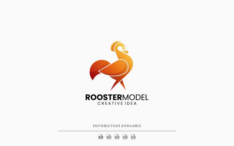 Rooster Gradient Logo Style 3 Logo Template