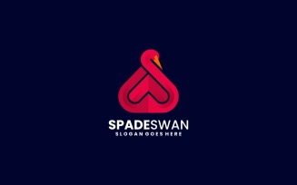 Spade Swan Gradient Logo Style