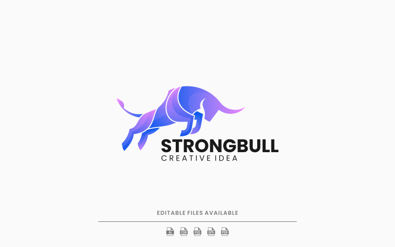 Strong Bull Gradient Logo 2 Logo Template