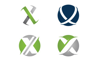 X letter logo template. Vector illustration. V10