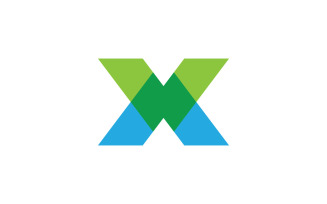 X letter logo template. Vector illustration. V3