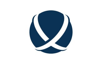 X letter logo template. Vector illustration. V7