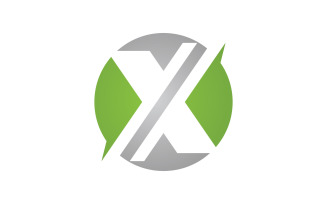 X letter logo template. Vector illustration. V8