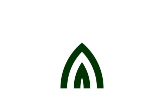 A letter modern logo design vector