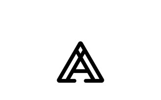 A letter modern logo design