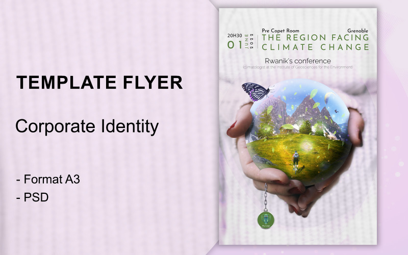 Climate change Template Flyer A3 Сorporate Identity Corporate Identity