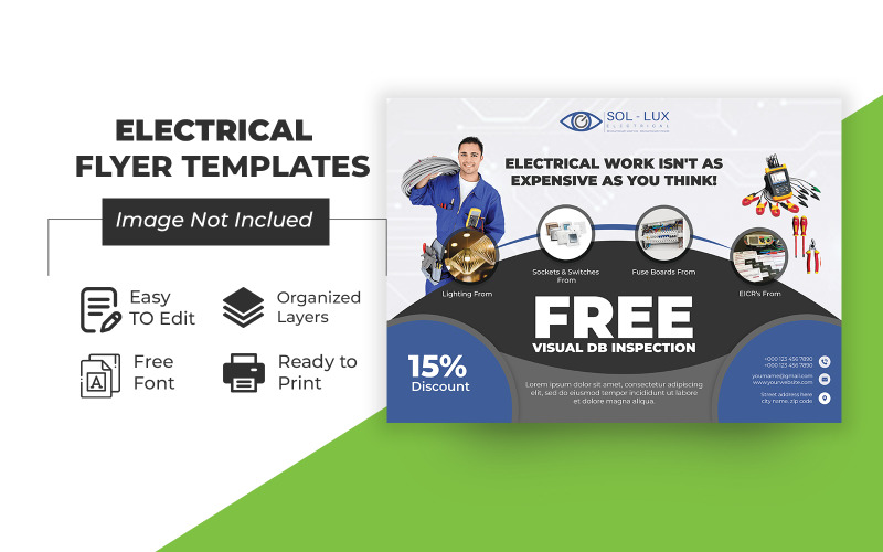Electrician and Electrical Company Flyer Corporate Identity
