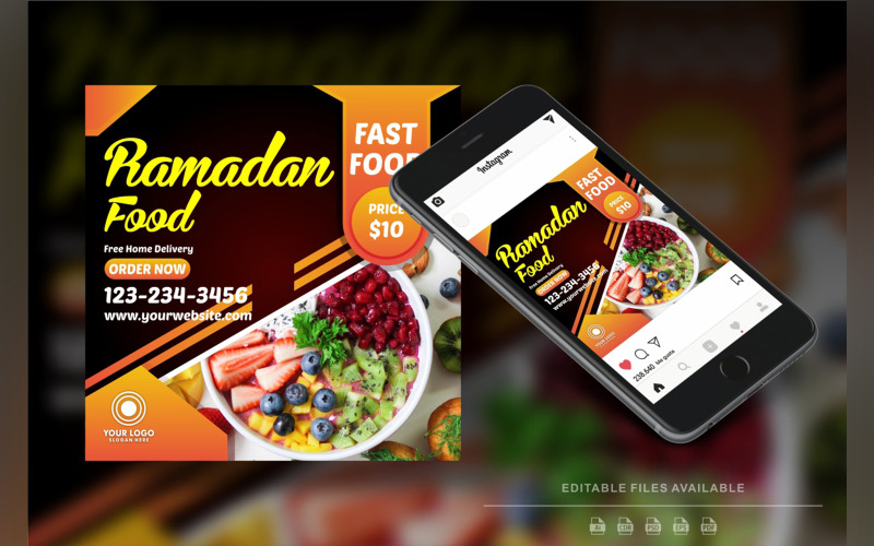 Ramadhan Food Flyer Template Social Media