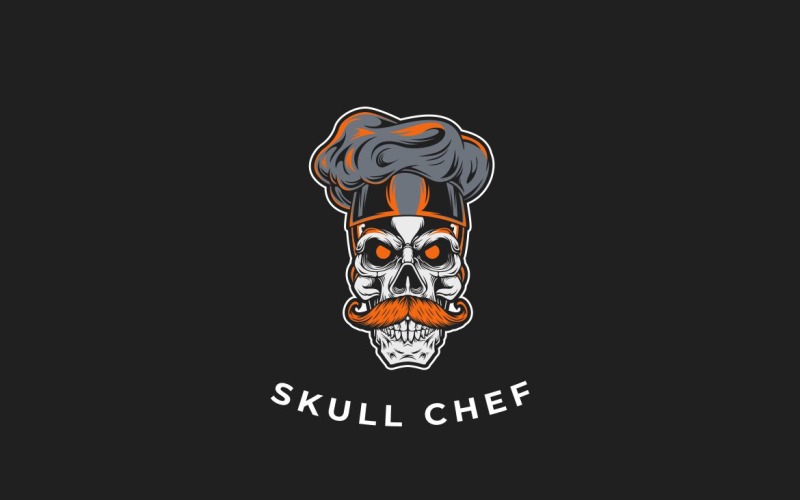Skull Chef Logo Graphic Template Logo Template