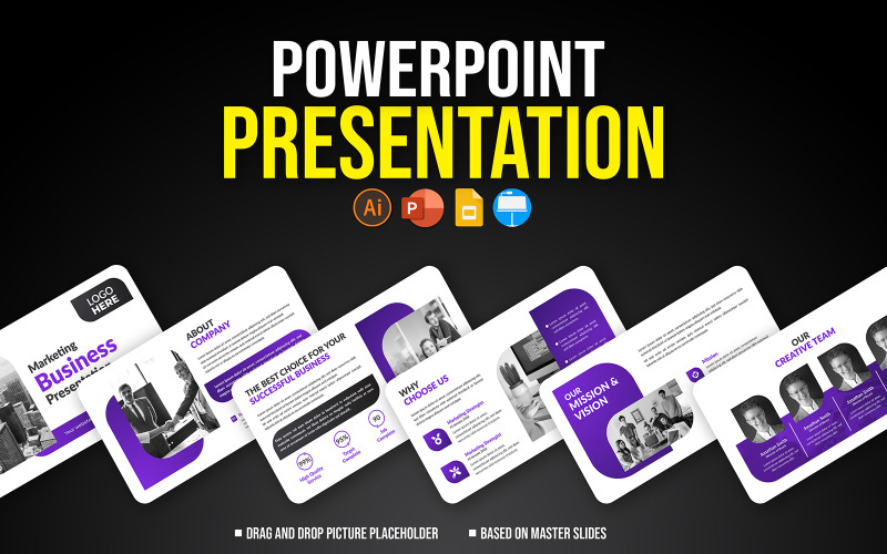 Modern business presentation slides template PowerPoint Template