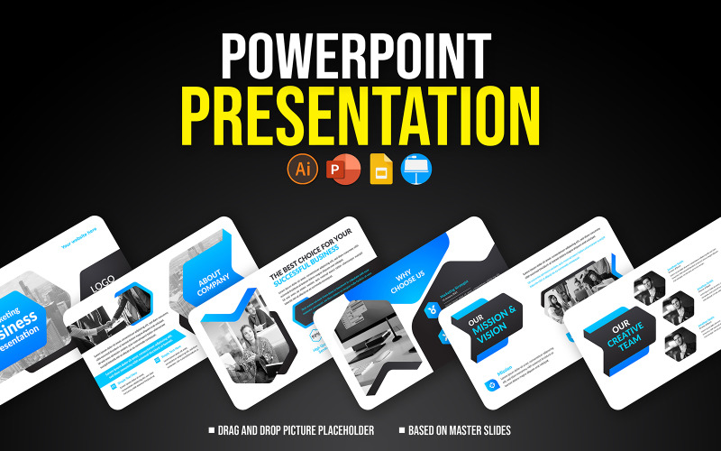 Modern presentation slides template PowerPoint Template