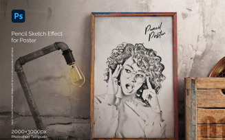 Pencil Effect for Poster Template
