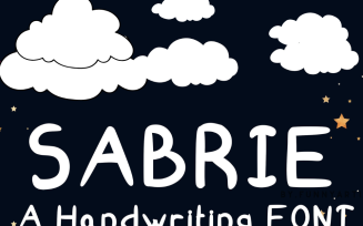 Sabrie Font Casual Handwritten Font For your Template