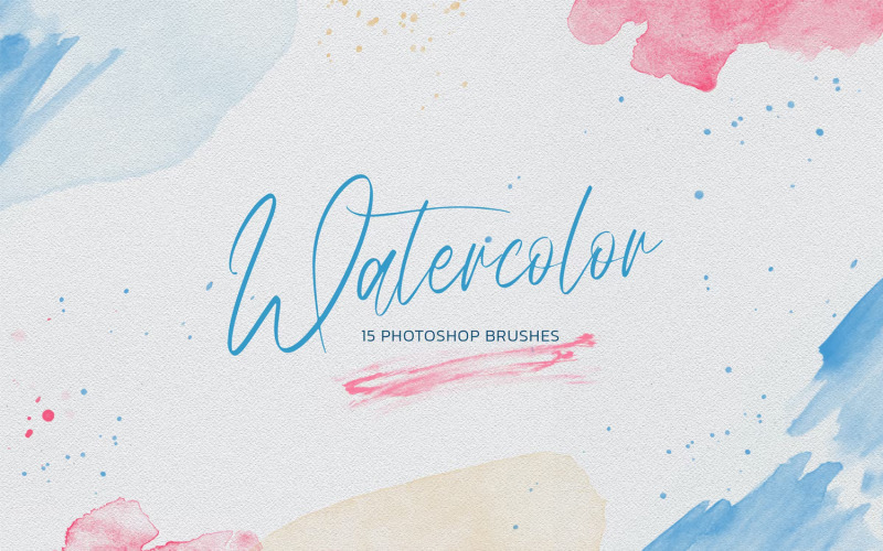 Watercolor Photoshop Brushes Illustration