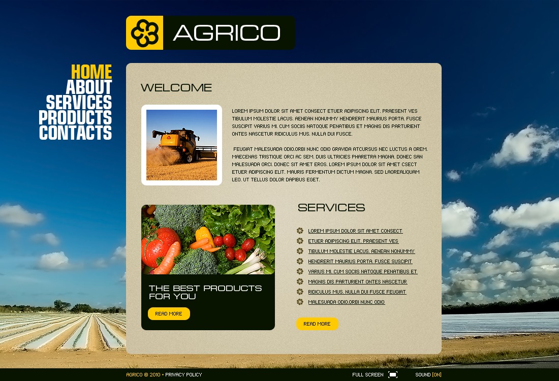 Agriculture Flash Template