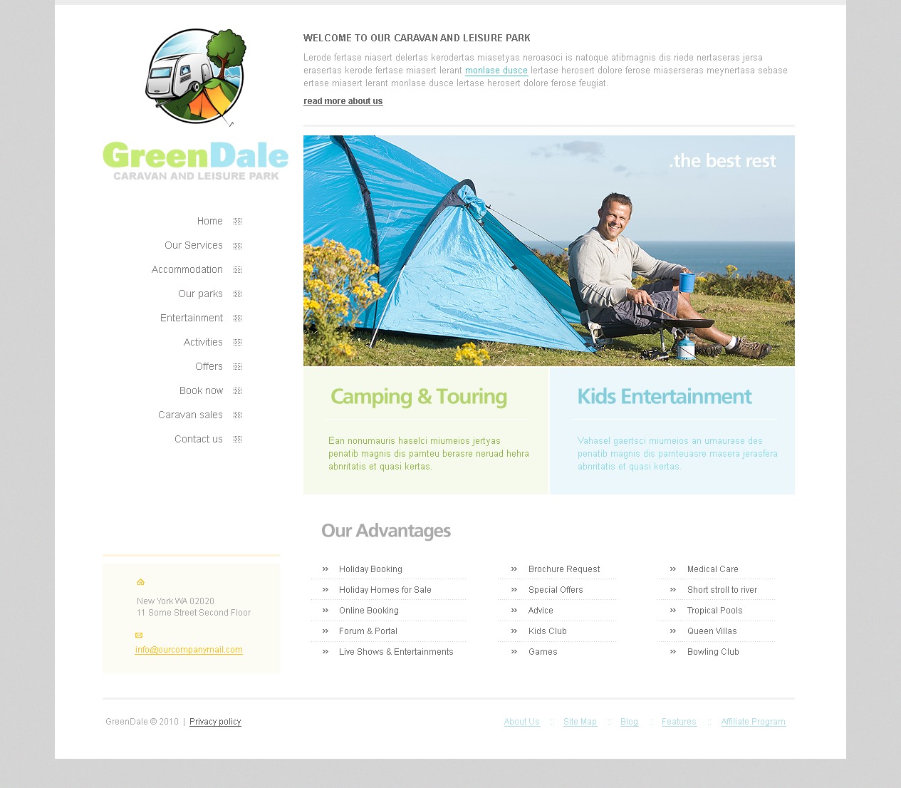 Camping Website Template #27688