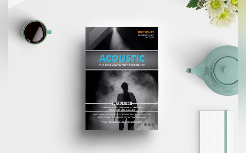 Acoustic Flyer Design Template Corporate Identity