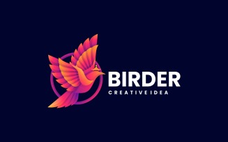 Bird Gradient Colorful Logo Vol.3