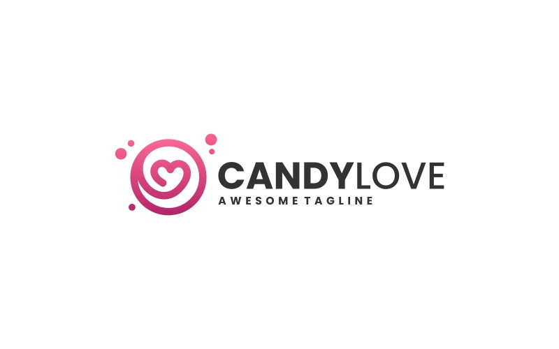 Candy Love Line Art Logo Style Logo Template