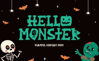 Hello Monster - Playful Display Font