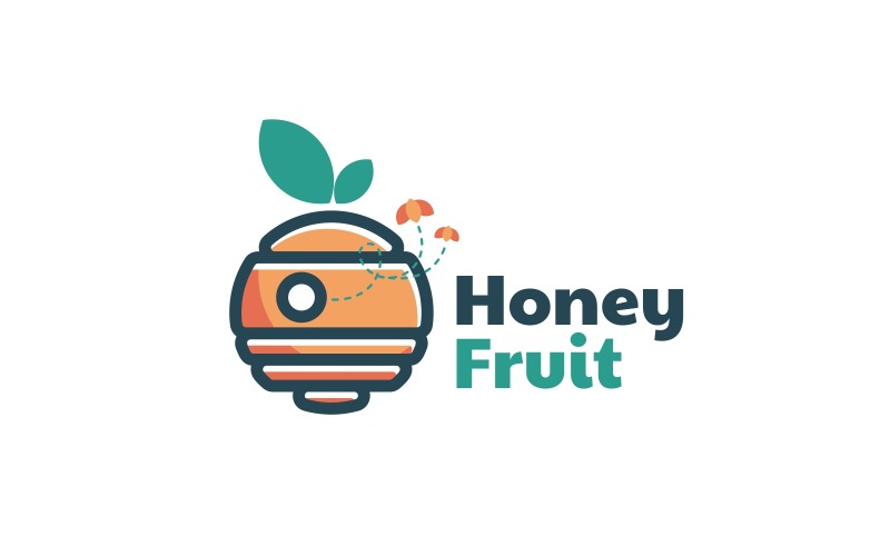 Honey Fruit Simple Logo Style Logo Template