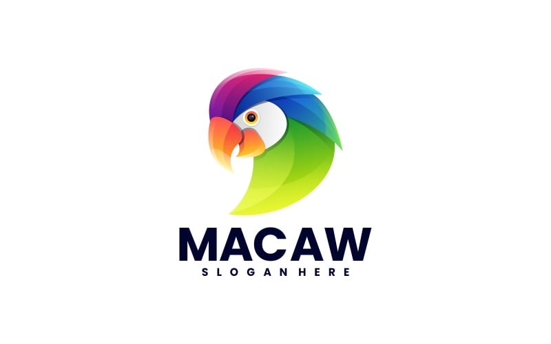 Macaw Gradient Colorful Logo Style Logo Template