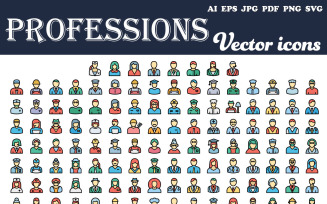 Professional Icons Pack with different style Line, Bold line and Filled icons | AI | EPS | SVG