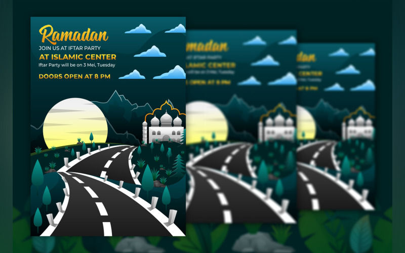 Ramadan Islamic Center Flyer Corporate Identity