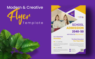 Back to School Admission Flyer Template Design