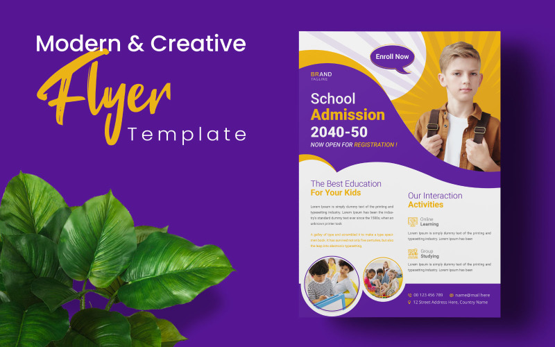 Back to School Education Flyer Corporate Identity