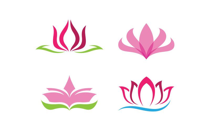 Beauty Lotus Flower logo template. V10 Logo Template