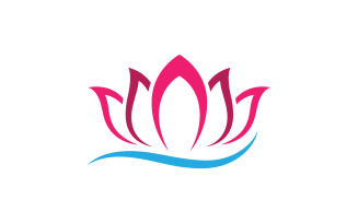 Beauty Lotus Flower logo template. V8