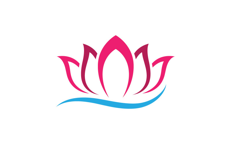 Beauty Lotus Flower logo template. V8 Logo Template